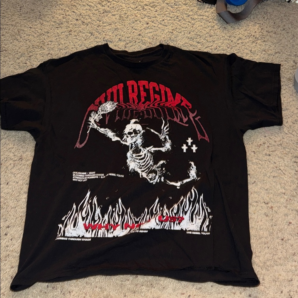 Civil Regime - Black Graphic T-Shirt